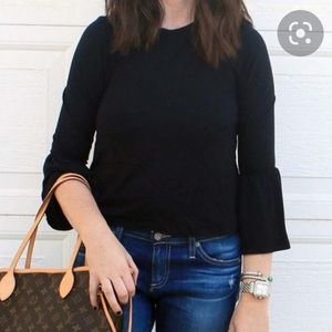 J. Crew bell sleeve cotton shirt
